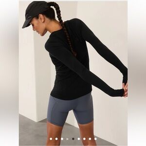 Athleta MOMENTUM SEAMLESS TOP Black XL